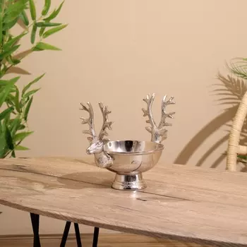 Конфетница «Олени», алюминий, 261620 см