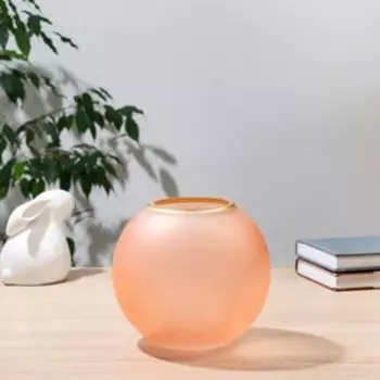 Ваза "Персик" с золотой полоской d=9см h=15.5см