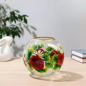 Ваза «Розалина», d=9 см, h=15.5 см, стекло