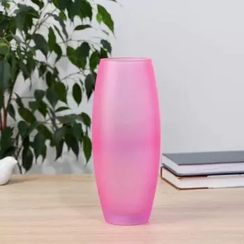 Ваза "Розовая " матовая d-8см, 10,5х26см