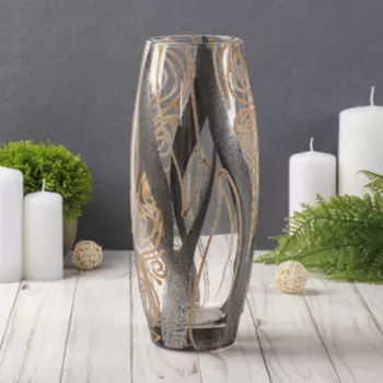 Ваза «Серебристые волны», d=7.5 см, 1126 см, стекло