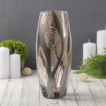 Ваза «Серебристые волны», d=7.5 см, 1126 см, стекло