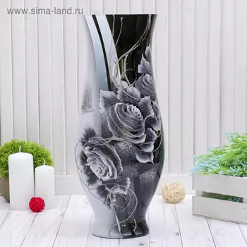 Ваза « Серебряные цветы», d=13 см, 4015 см, стекло