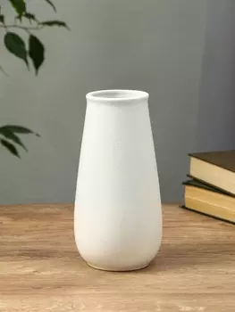 Ваза «Шерон», классика, 19.59.57 см, керамика, белая