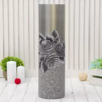 Ваза «Сильвер», 4012 см, стекло, серая