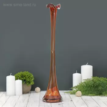 Ваза "Сияние" красно-марганцевая 51 см