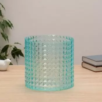 Ваза "Скандик лиловый Эмилия-1" h-19.5см d-19.5см толщ.стекла 3,1мм (2623)