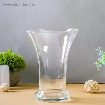 Ваза "Соня" средняя 22х17см, 1л прозрачная