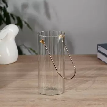 Ваза «Сумочка», 800 мл, h=18 см, стекло, прозрачная