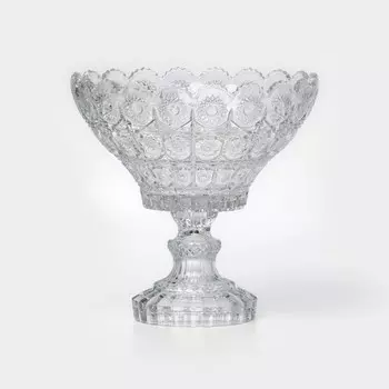 Ваза для фруктов MEY-JI, d=23 см, стекло, прозрачная