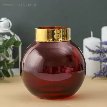 Ваза "ТИТАНИЯ-красная ТОКИО-2" d-5,5см, 14х11 см
