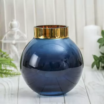 Ваза «ТИТАНИЯ. ТОКИО-2», d=7 см, 1316 см, стекло, синяя