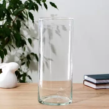 Ваза «Трубка-146», 5.5 л, h=35 см, d=14.5 см, толщина стекла 2.8 мм, прозрачная