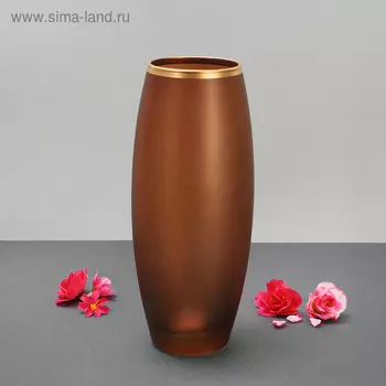 Ваза "Унисон" коричневая 8х11х26 см