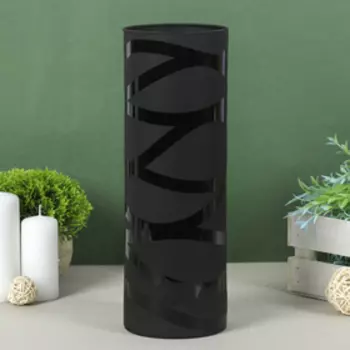 Ваза «Валентайн-лабиринт», 2.3 л, h=30 см, стекло, чёрная