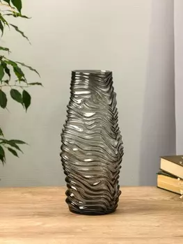 Ваза «Ванесса», полосы, 3012 см, стекло, серая