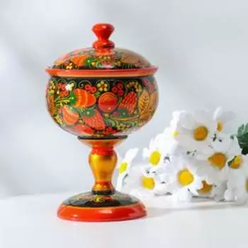 Ваза "Варенье", 20 х13 см, хохлома