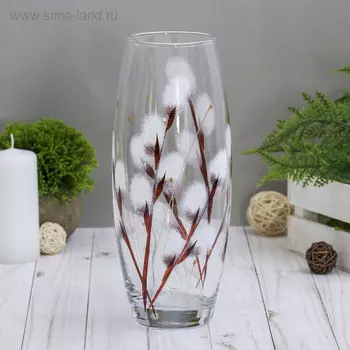 Ваза «Верба», d=7, 1026 см, овальная, стекло