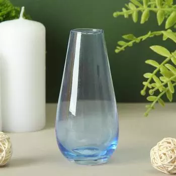 Ваза «Весна» малая, 140 мл, 126 см, d=2.7 см, стекло, голубая