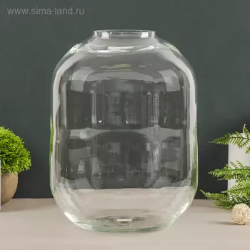 Ваза "Вольга-2" d-8 см. h-30 см х19см (объём 8,5л) прозрачная