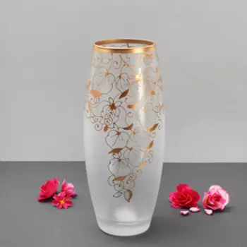 Ваза «Золотинка» 81126 см, стекло, прозрачная