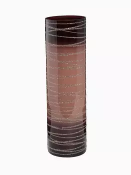 Ваза "Золотые линии на коричневом" d-12 см, 40 см