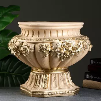 Вазон "Афина" 4,3л / 41х34х71см, слоновая кость