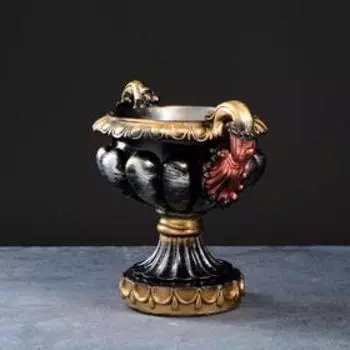 Вазон "Арабская", черное золото, 1,3л/ 25х18х20см