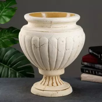 Вазон для цветов «Юлий», 10 л, 403333 см, шамот, бежевый