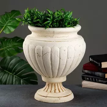 Вазон для цветов «Юлий», 10 л, 403333 см, шамот, бежевый