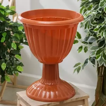 Вазон для цветов «Жасмин», 12 л, d=37 см, h=46 см, коричневый