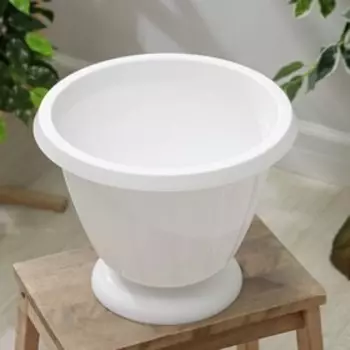 Кашпо уличное «Пальмира», 10 л, цвет белый