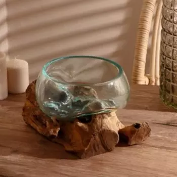 Ваза на дереве «Забота», 231913 см, стекло, МИКС