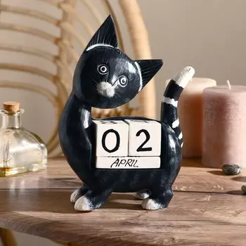 Вечный календарь «Киска», 15226 см, дерево