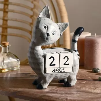 Вечный календарь «Кошечка», 15226 см, дерево