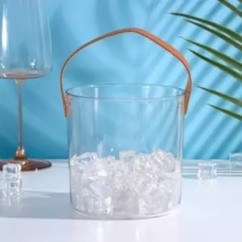 Ведёрко для льда Доляна, 1.3 л, 131313 см, прозрачное