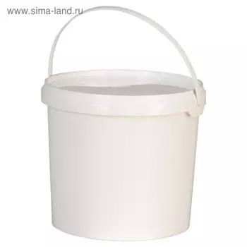 Ведро 3л круглое белое с крышкой