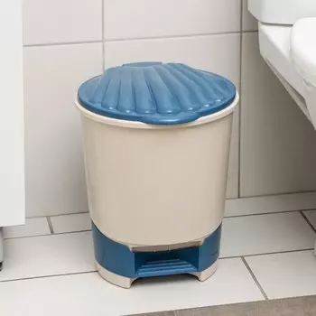 Ведро для мусора Альтернатива, 10 л, с педалью, цвет серый