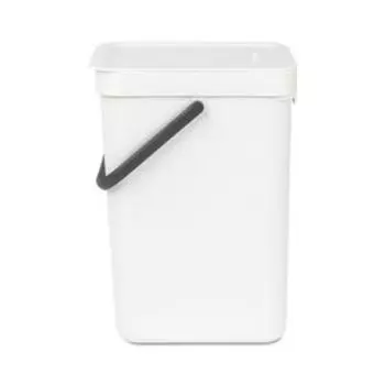 Ведро для мусора Brabantia Sort Go, 12 л, встраиваемое, цвет белый