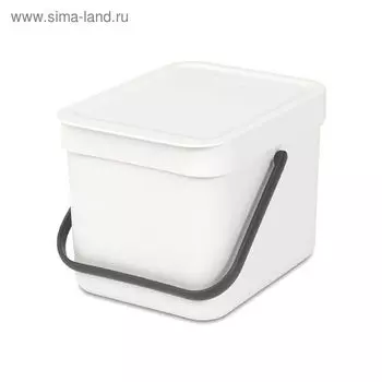Ведро для мусора Brabantia Sort &amp; Go, 6 л, встраиваемое, цвет белый