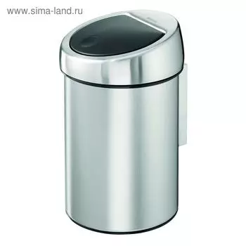 Мусорное ведро Brabantia Touch Bin, система Soft Touch, цвет стальной матовый, 3 л