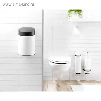 Ведро для мусора с крышкой Brabantia Slide Bin, 5 л, подвесное, цвет белый