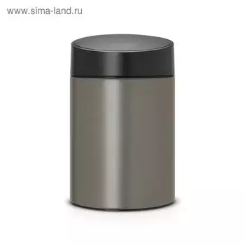 Мусорное ведро с крышкой Brabantia Slide Bin, 5 л, подвесное, цвет платиновый