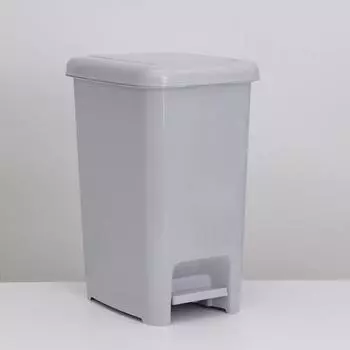 Ведро для мусора с педалью DDSTYLE «Слим», 60 л, цвет серый