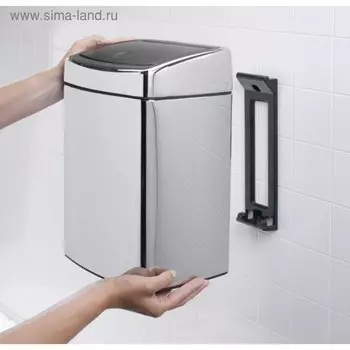 Мусорное ведро Brabantia Touch Bin, система Soft Touch, цвет полированная сталь, 10 л