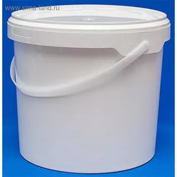 Ведро пластиковое, ВП10 (пластиковая ручка), 27х27х23,8см, белое