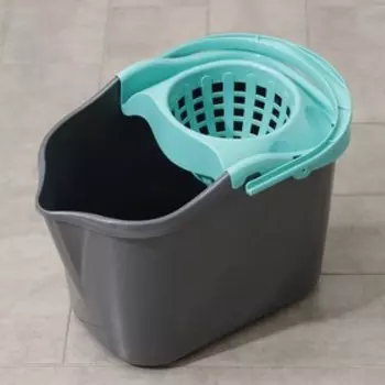 Ведро с отжимом МОП Grenada, 13 л, 39×27×27,8 см, цвет серый, голубой