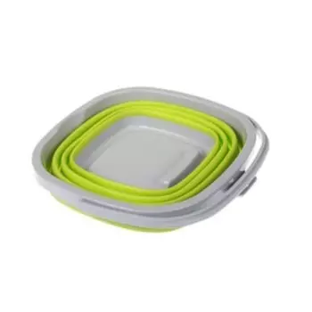 Ведро складное квадратное 10л, зеленое