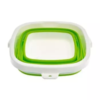 Ведро складное квадратное 5л, зеленое