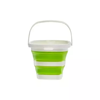 Ведро складное квадратное 5л, зеленое